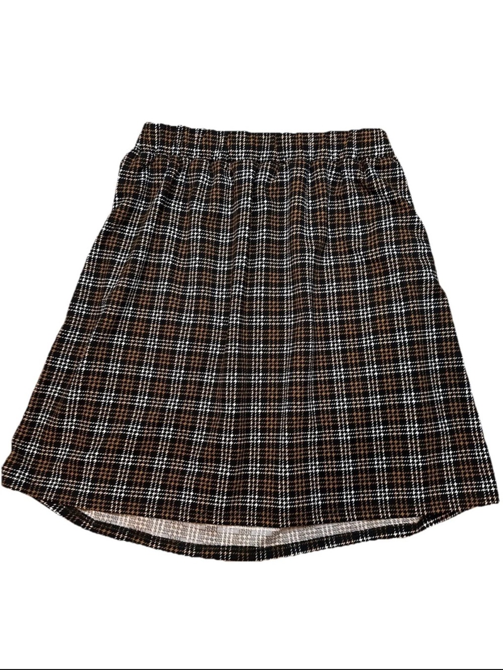 Crown of Hearts Girls XXL Plaid Mini Skirt Elastic Waist - NWOT